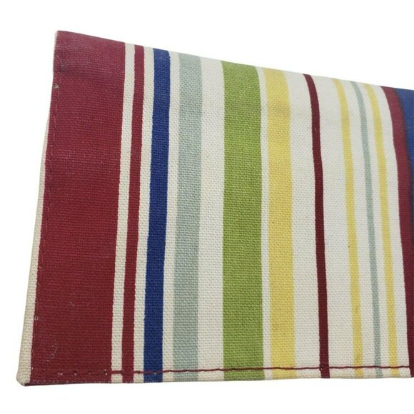 Longaberger Homestead Summertime Striped Sunny Day Checkbook Wallet Set USA Red - Picture 8 of 12